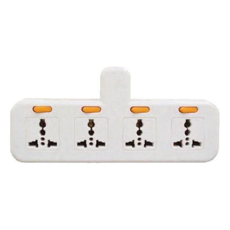 Omni WUA-042-PK Multiple Socket Extension Adapter with Individual Switch 4-Gang 10A 250V
