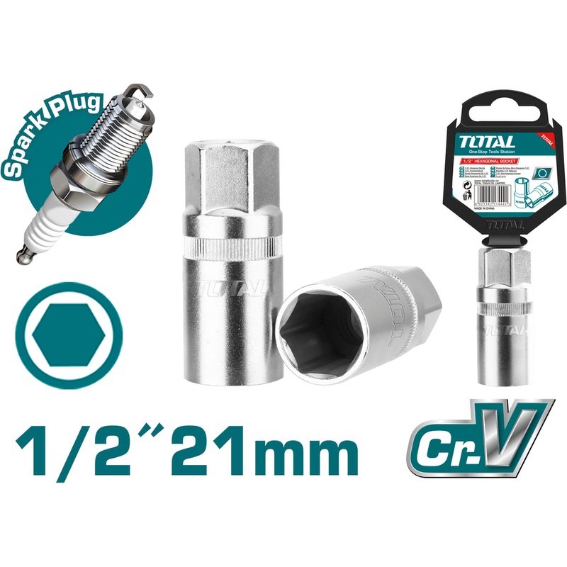 Total 1/2" Drive Spark Plug Socket Wrench