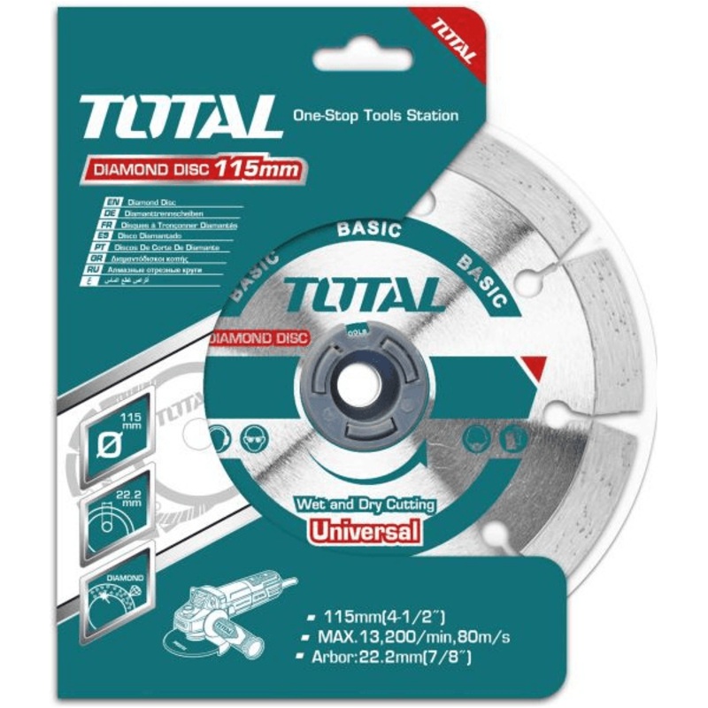 Total TAC2131153 Diamond Cut Off Wheel  Turbo 4-1/2" (115mm)