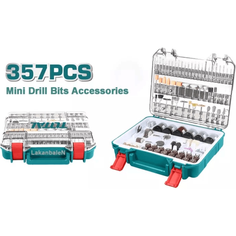 Total TACSD13571 357pcs Accessory Kit Set for Rotary Tool