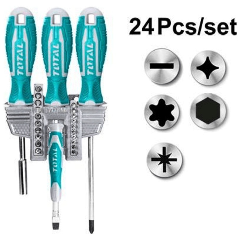 Total TACSD302462 24pcs Screwdriver Set