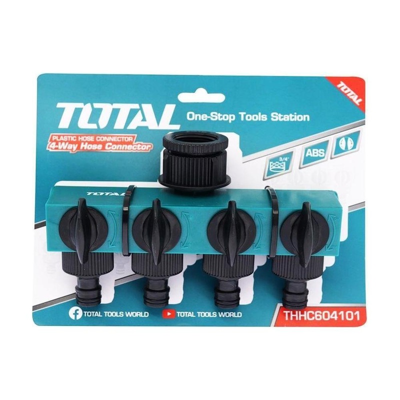 Total THHC604101 4-Way Plastic Hose Connector