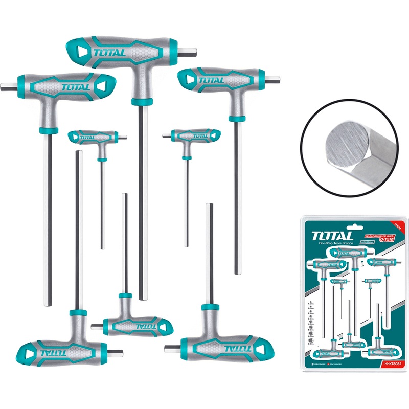 Total THHW8081 8pcs Hex Allen Wrench Set (T-Handle)