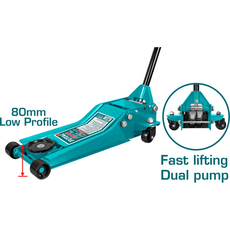 Total THT10834 Hydraulic Floor Jack (Low Profile) 3 Tons