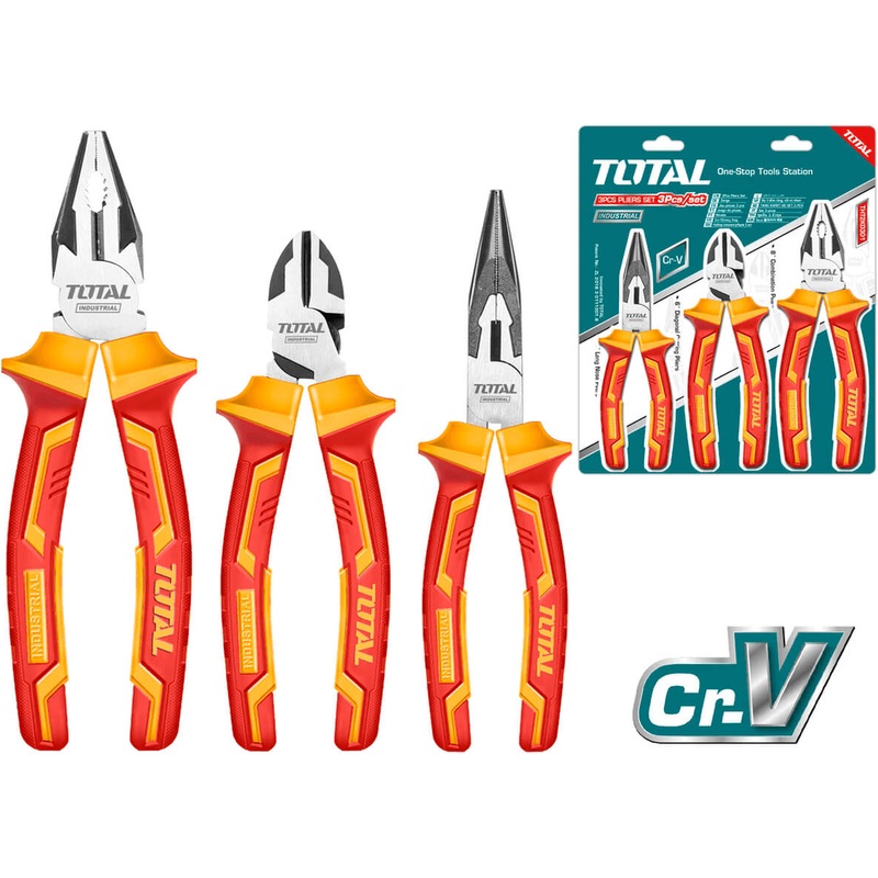 Total THT2K0302 3pcs Insulated Plier Set