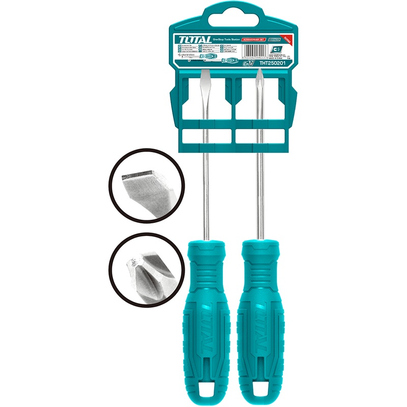 Total THTDC250201 2pcs Screwdriver Set