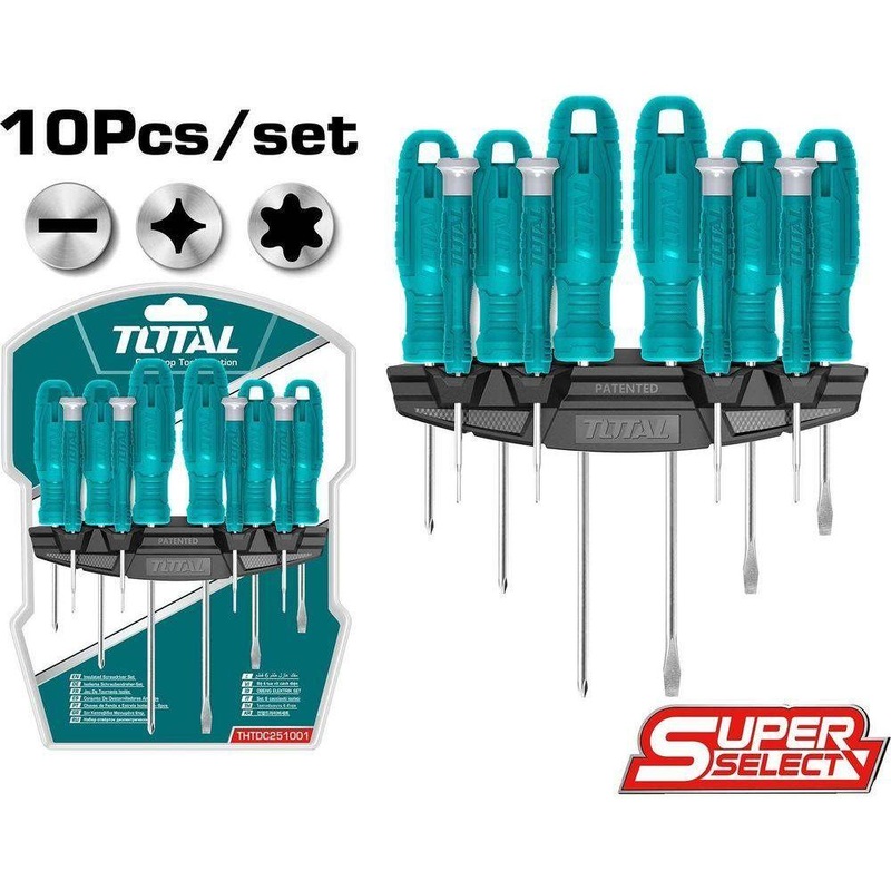 Total THTDC251001 10pcs Screwdriver Set