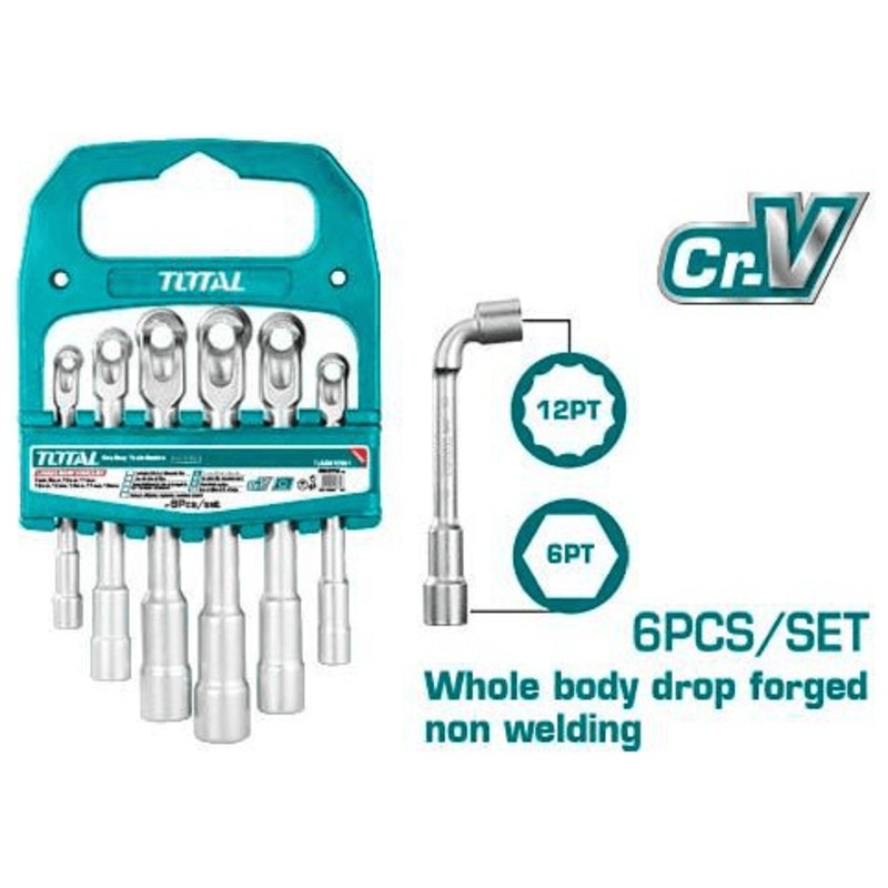 Total TLASWT0601 6pcs L-Angled Socket Wrench Set