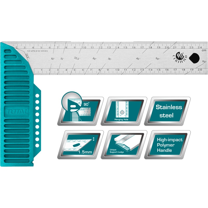 Total TMT61126 Angle Square Measure 12"