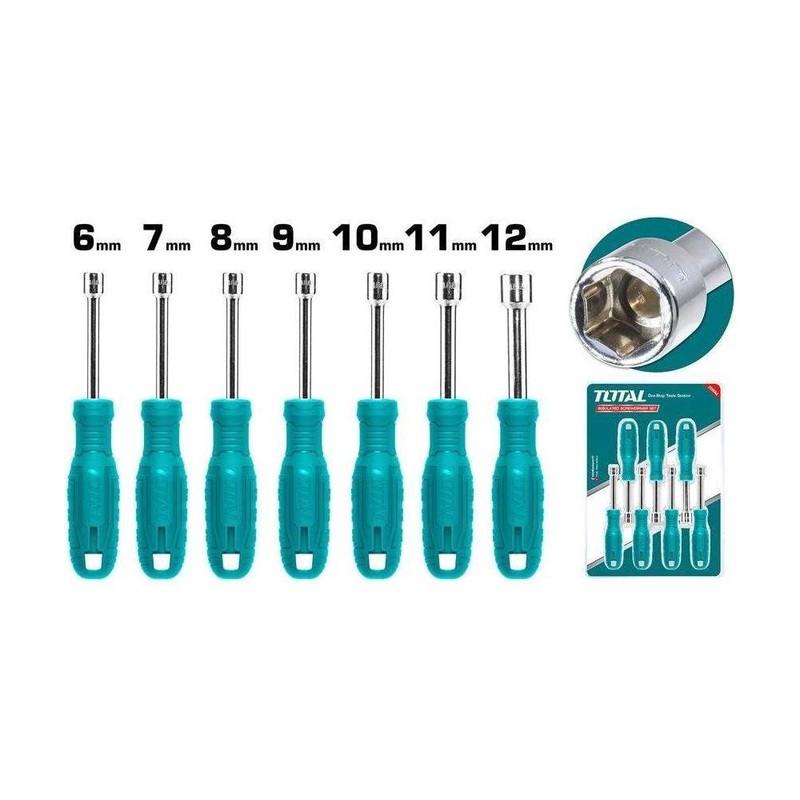 Total TNSS0701 7pcs Nut Driver / Screwdriver Set