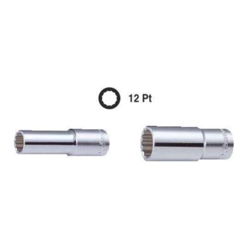 Hans 2302M 1/4" Drive Deep Socket Wrench 12pts (Metric)  [Loose]