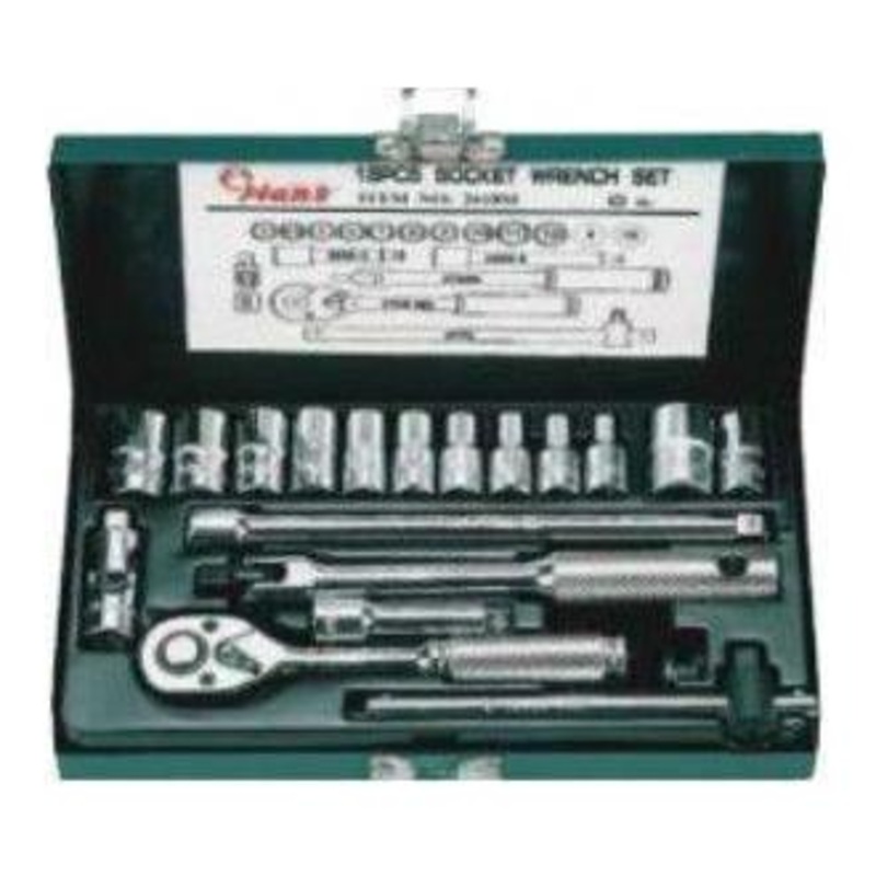 Hans 2618 1/4" Drive 18pcs Socket Wrench Set