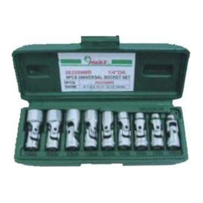 Hans 262209MB 1/4" Drive 9pcs Universal Joint Socket Wrench Set