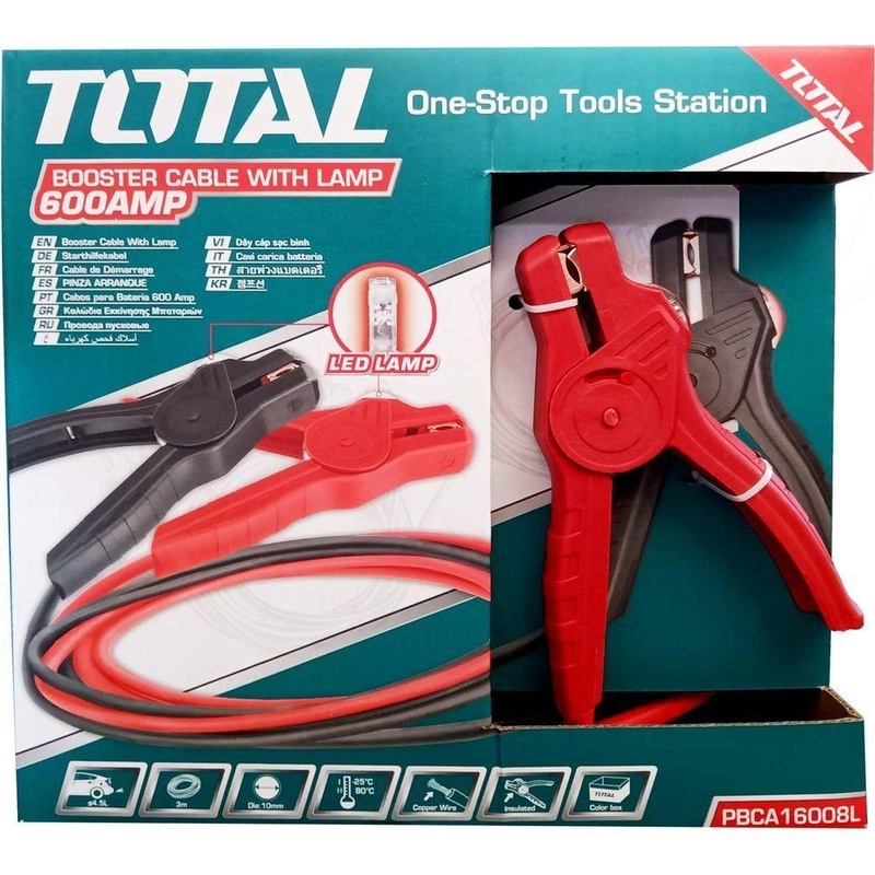Total PBCA16008L Booster Cable with Light 600A