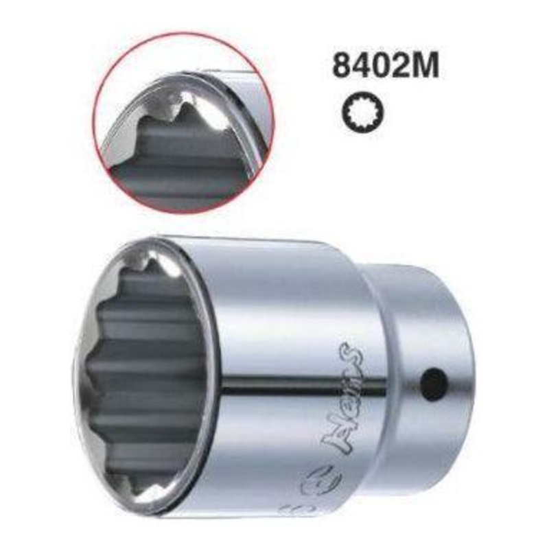 Hans 8402M 1" Drive Socket Wrench 12 pts [Loose]