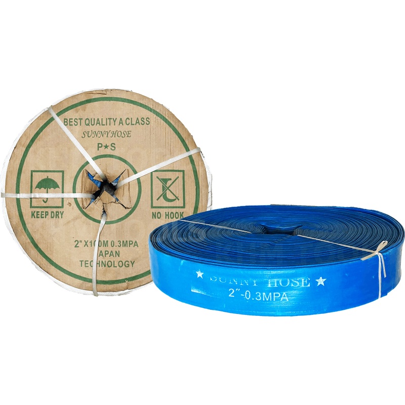 Sunny Flat Duct Hose / Discharge Hose (Blue)
