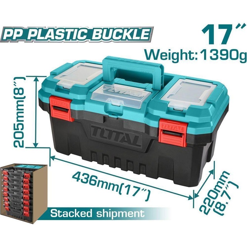 Total TPBX0171 Plastic Tool Box 17" (SS)