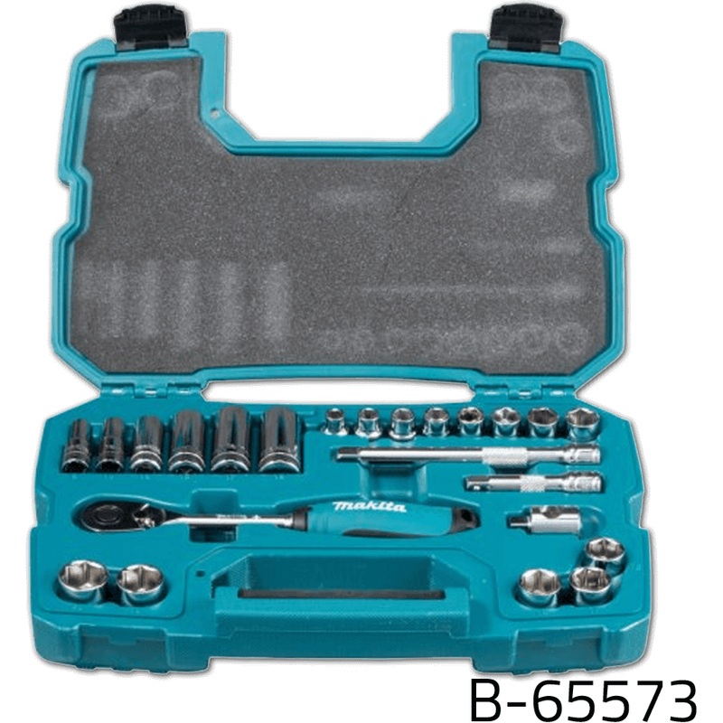 Makita B-65573 23pcs. 3/8 Dr. Rachet & Socket Wrench Set