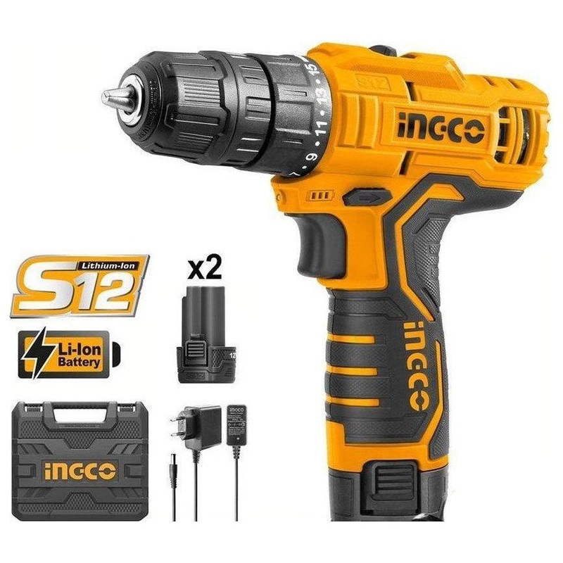 Ingco CDLI12325 20V Cordless Li-Ion Cordless Drill 12V SS