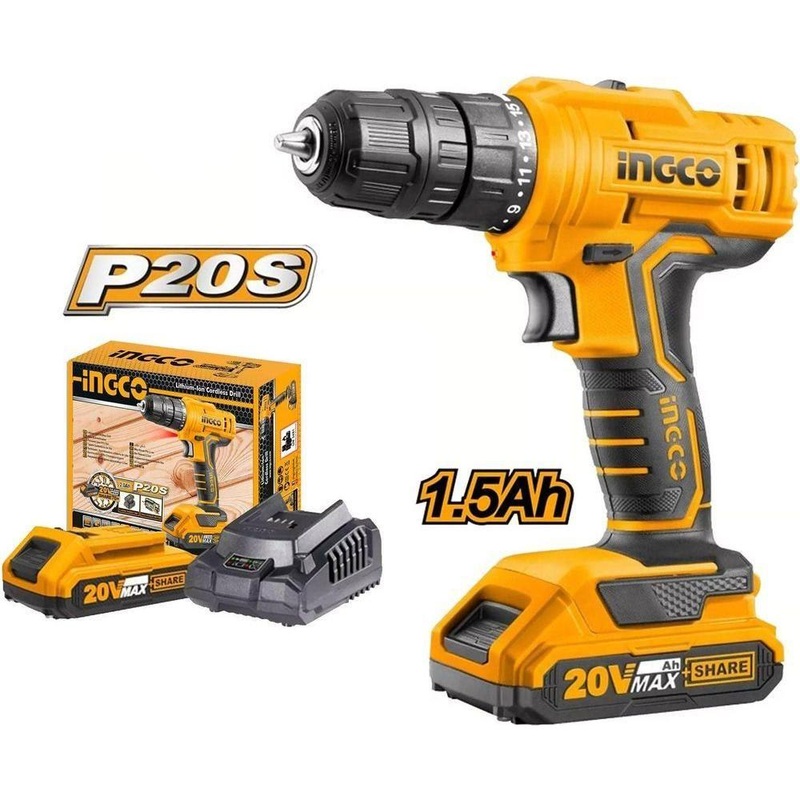 Ingco CDLI20011 20V Cordless Li-Ion Cordless Drill 20V SS