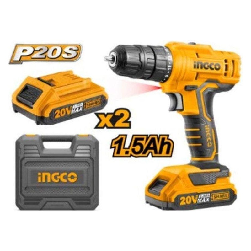 Ingco CDLI20012 20V Cordless Li-Ion Drill 20V SS