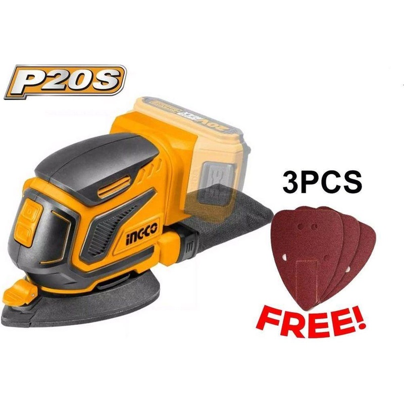 Ingco CDSLI2051 20V Cordless Li-Ion Palm Sander 20V