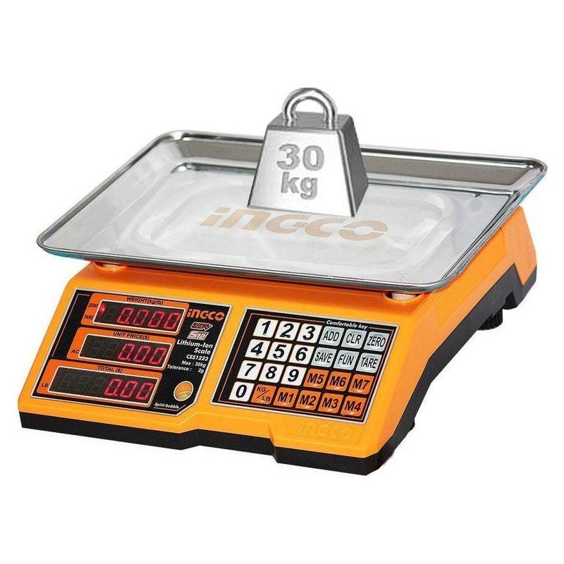 Ingco CES1223 12V Cordless Li-Ion Weighing Scale 12V