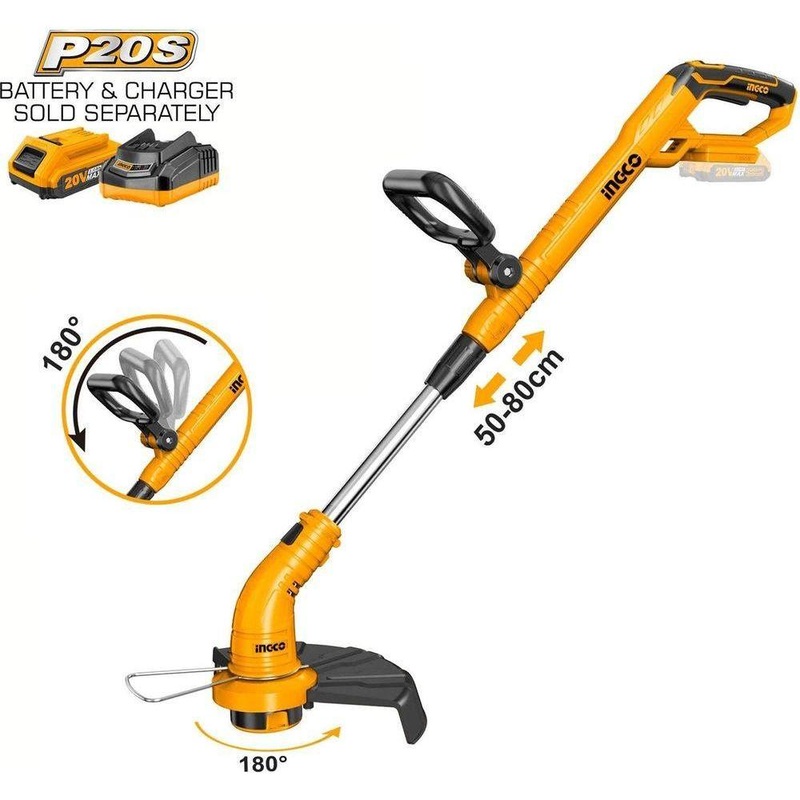 Ingco CGTLI20018 20V Cordless Li-Ion Grass Trimmer 20V