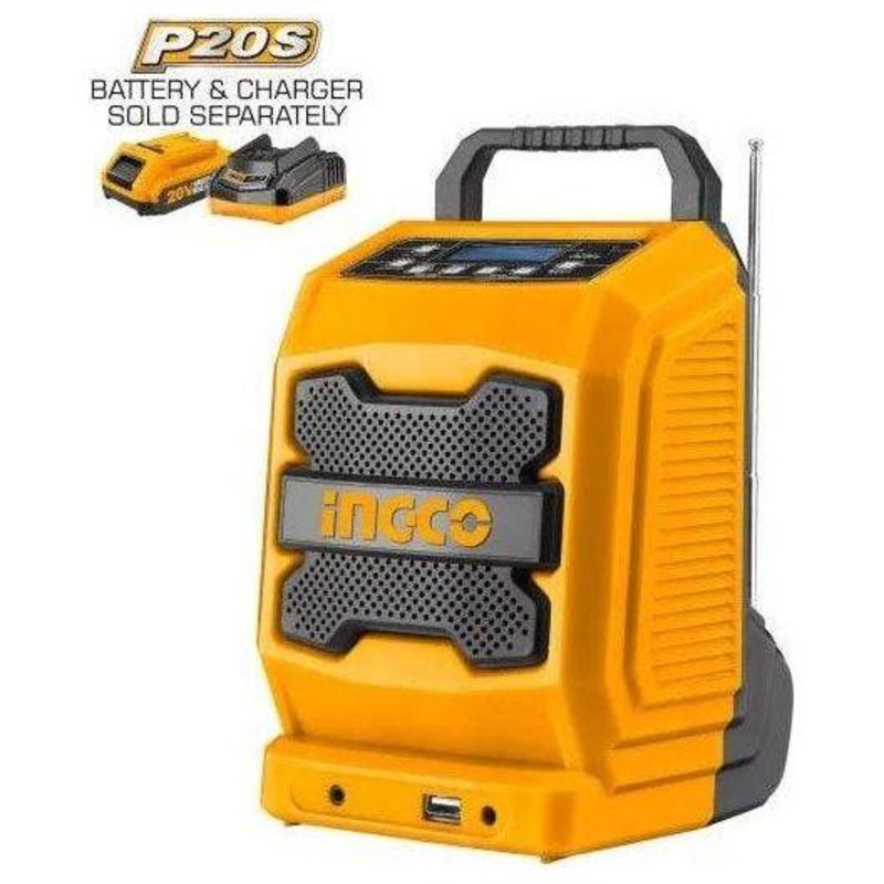 Ingco CJRLI2001 20V Cordless Li-Ion Job Radio 20V