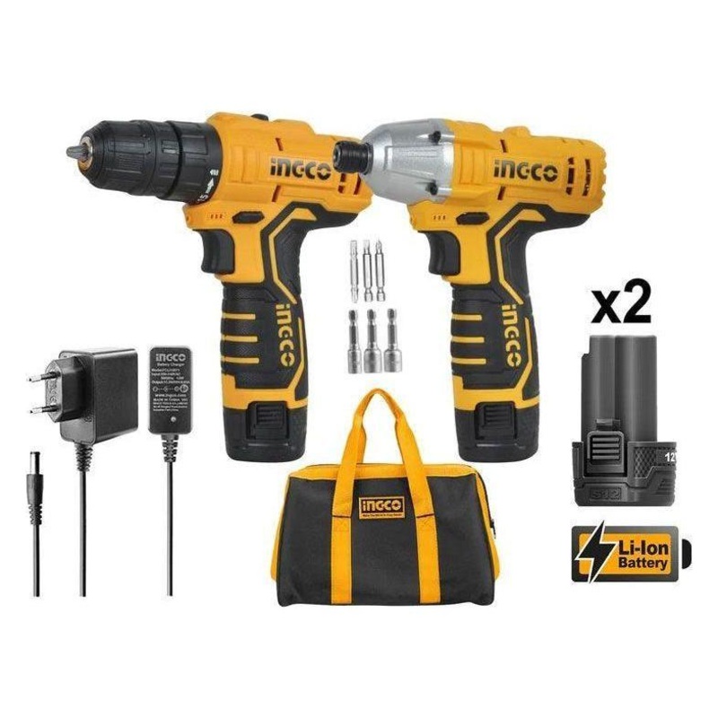 Ingco CKLI1201 12V Li-Ion Cordless Drill & Driver 12V