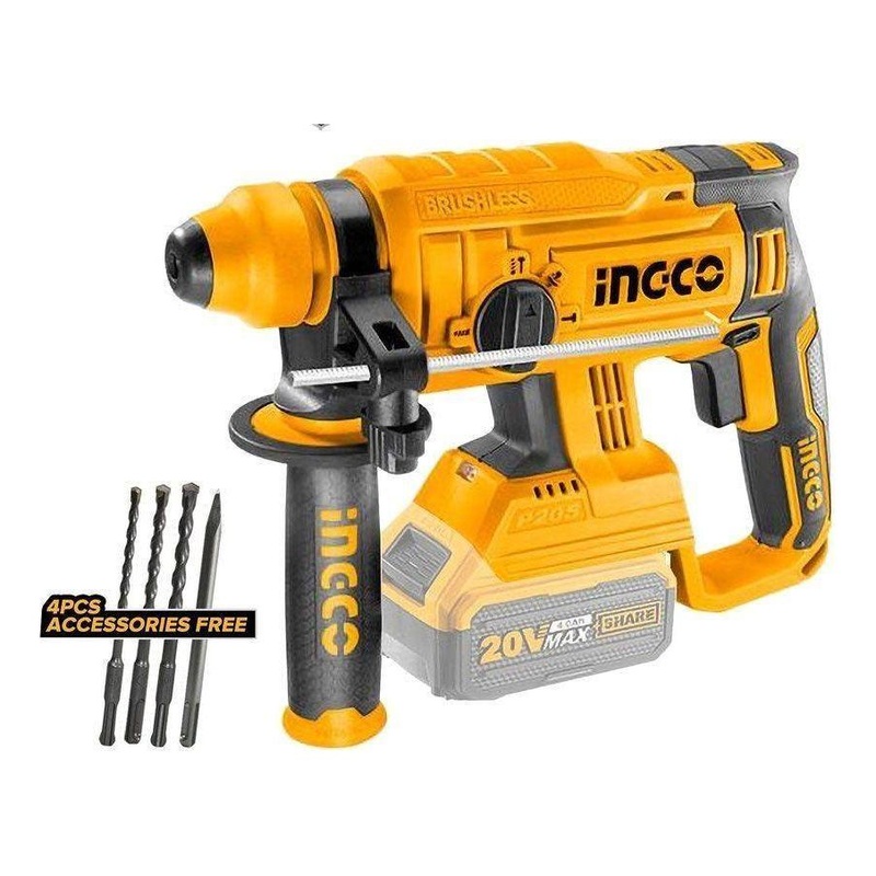 Ingco CRHLI2201 20V Cordless Li-Ion Rotary Hammer 20V BL Motor