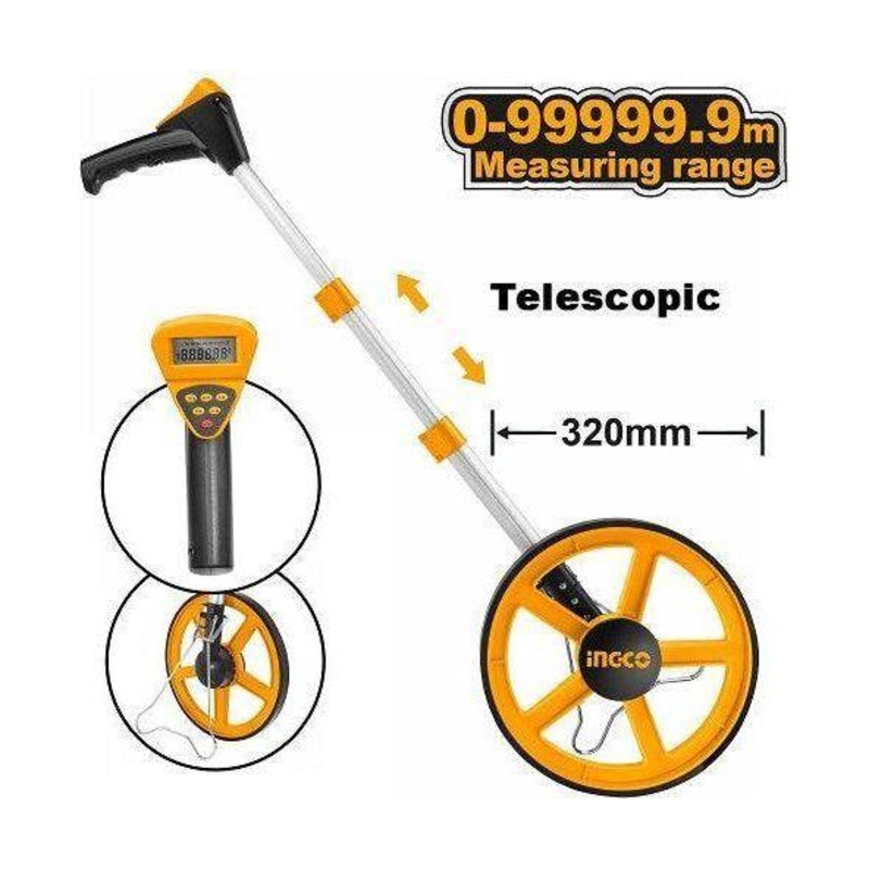Ingco HDMW23 Digital Display Measuring Wheel [5-digits]