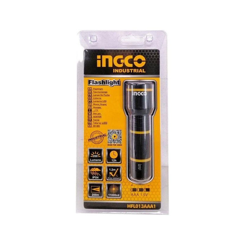 Ingco HFL013AAA1 Flashlight 135 lumens (Use 3AAA Battery)