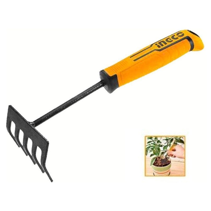 Ingco HFTR1008 Hand Garden Rake / Soil Rake