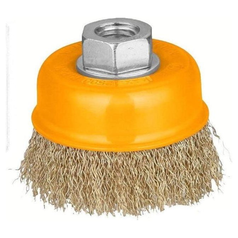 Ingco WB10752 Cup Wire Brush With Nut [Crimped]