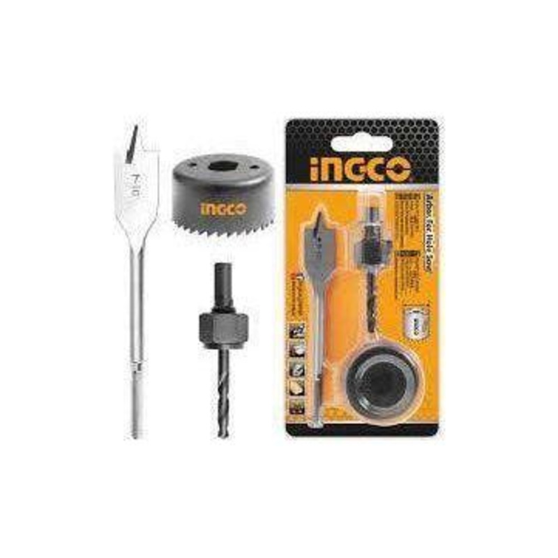 Ingco AKHS302 3pcs Lock Installation Hole Saw Set