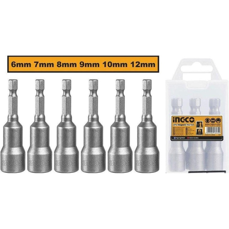 Ingco AMN65061 6PCS Magnetic Nut Set 6pcs/set