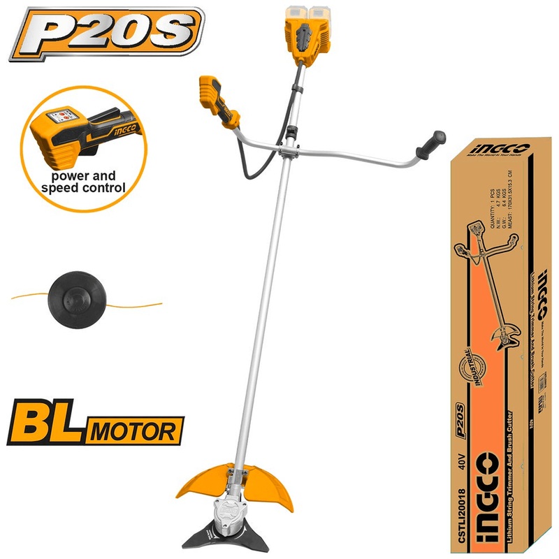 Ingco CSTLI20018 20V/40V Cordless Grass Trimmer /  String Trimmer BL Motor (Bare)