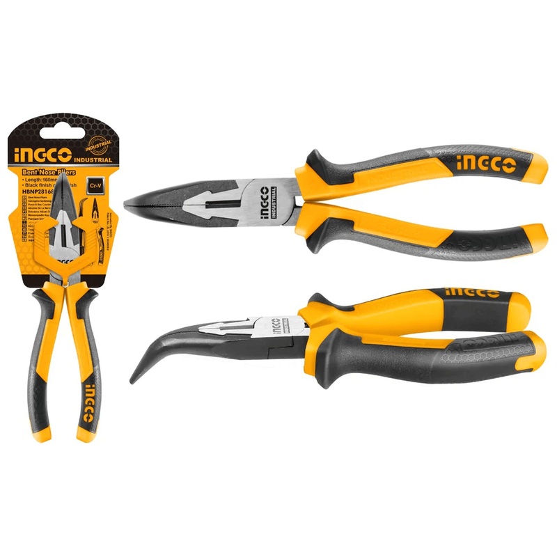 Ingco HBNP28168 Bent Nose Pliers 6"