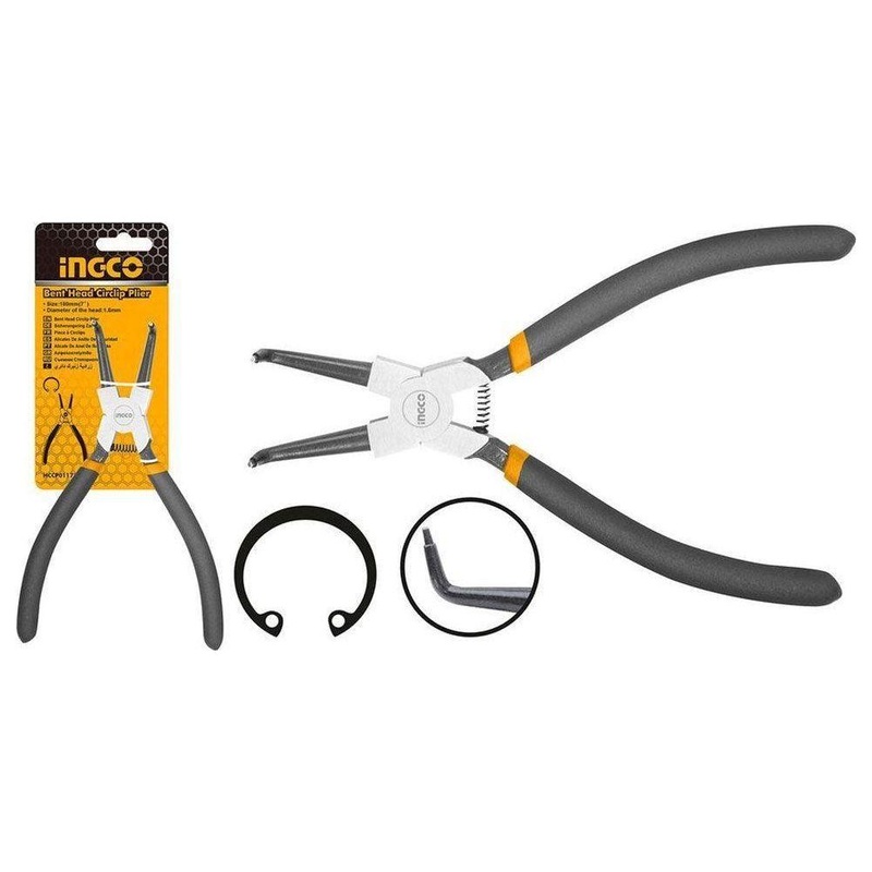 Ingco HCCP011752 Circlip Pliers 7" (Bent Head External)