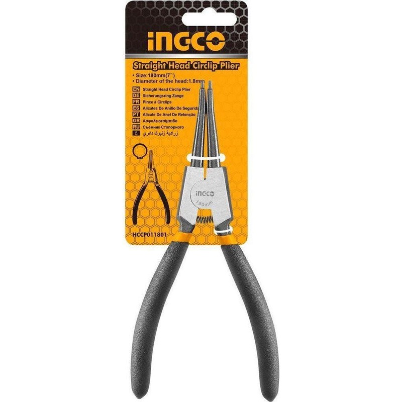 Ingco HCCP011801 Circlip Pliers 7" (Straight Head External)