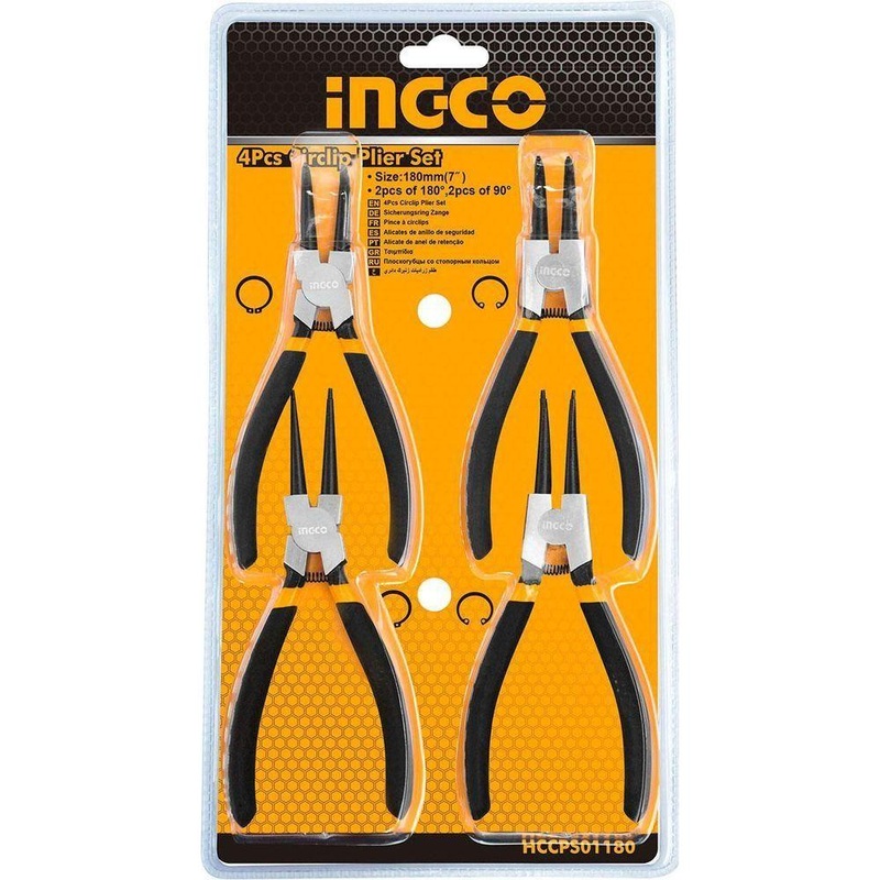 Ingco HCCPS01180 4pcs Circlip Pliers Set