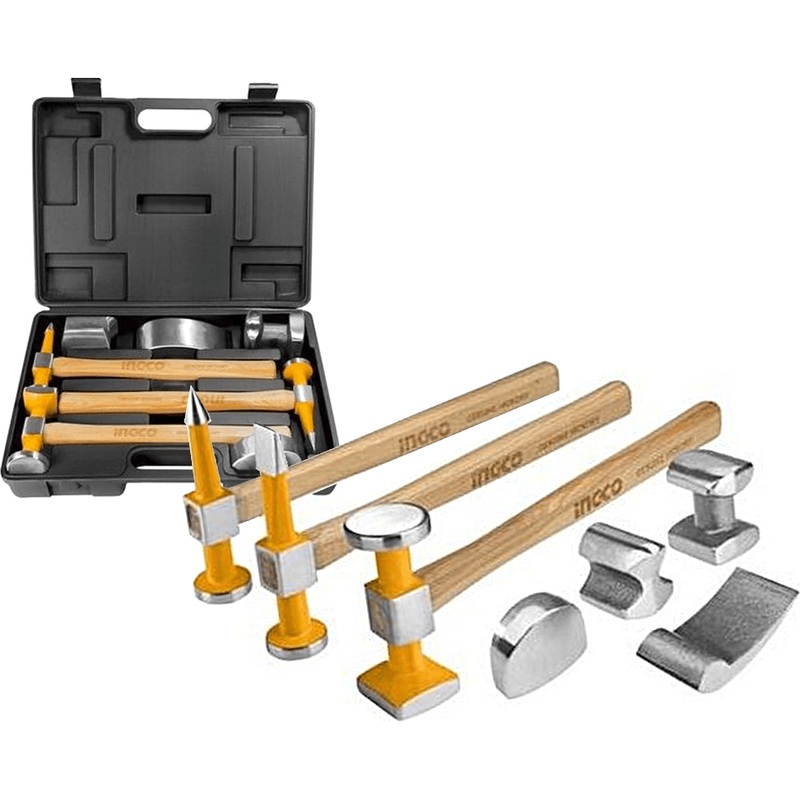 Ingco HBAFH0711 7pcs Body and Fender Hammer Set