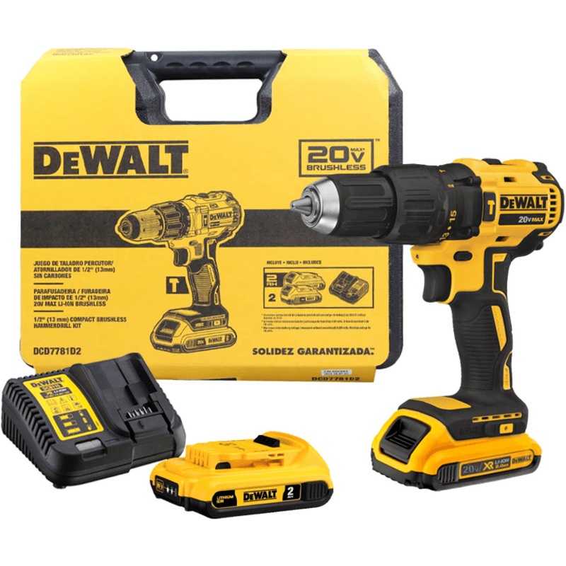 Dewalt DCD7781D2 20V Cordless Brushless Hammer Drill [Kit]
