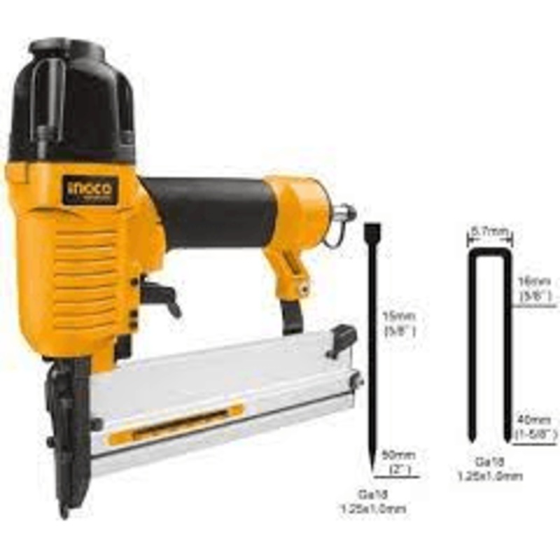 Ingco ACN50401 2in1 Combo Pneumatic Air Brad Nailer / Staple Gun