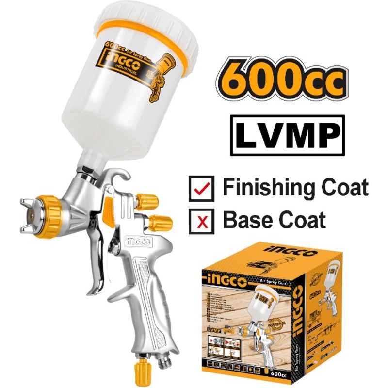 Ingco ASG1065 HVLP Paint Spray Gun Gravity Type [2Bar]