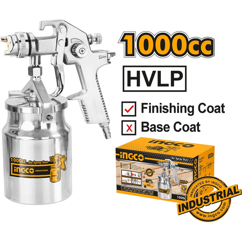 Ingco ASG2101 Paint Spray Gun Sunction Type [2.5-3.5 Bar]
