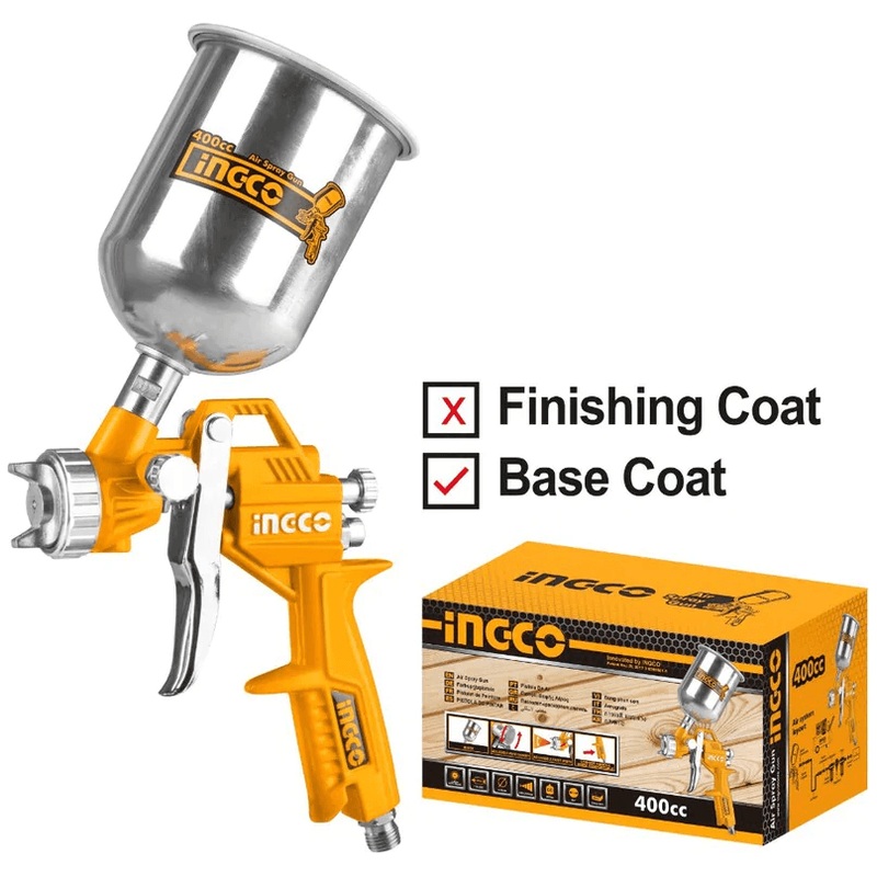 Ingco ASG4041 Paint Spray Gun Gravity Type 400cc