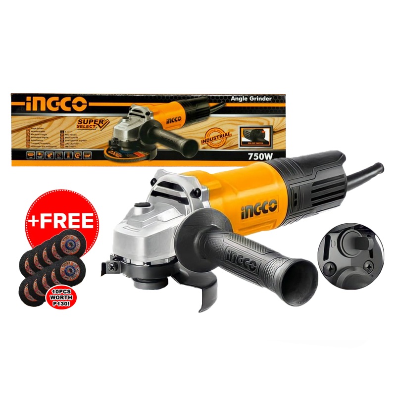 Ingco ID6808 Angle Grinder 4" 750W [SS]
