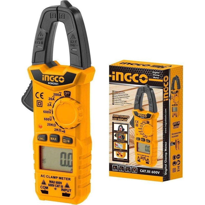 Ingco DCM2001 Digital AC Clamp Meter 600 Amps (SS)